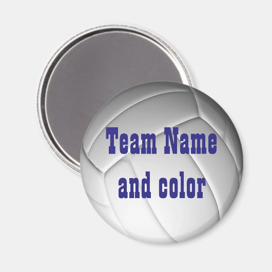 Gepersonaliseerde volleybalmagneet magneet (Voorkant / Achterkant)