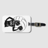 Gepersonaliseerde volleybalspeler Aangepaste naam, Bagagelabel (Voorkant (horizontaal))