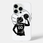 Gepersonaliseerde volleybalspeler Aangepaste naam, Case-Mate iPhone Case (Achterkant)