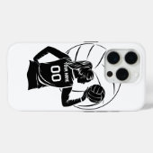 Gepersonaliseerde volleybalspeler Aangepaste naam, Case-Mate iPhone Case (Achterkant (horizontaal))