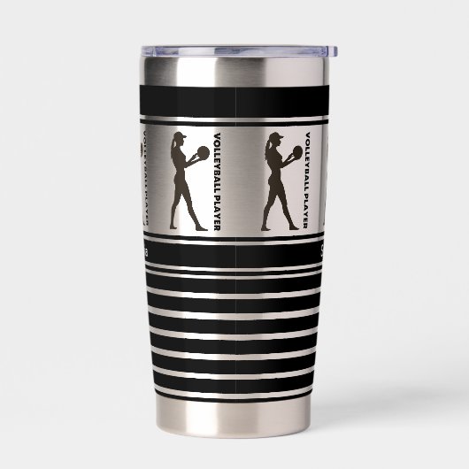 Gepersonaliseerde volleybalspeler Meisje Geïsoleerde Drinkbeker (Links)