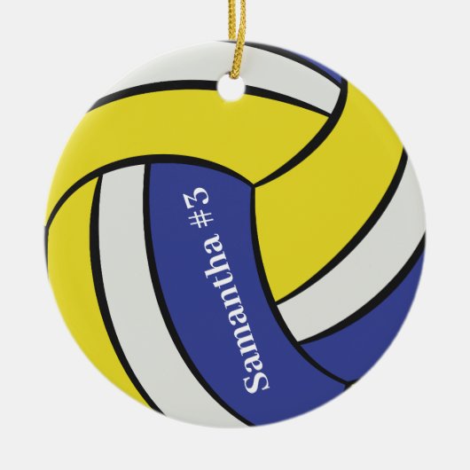Gepersonaliseerde volleybalsport keramisch ornament (Voorkant)