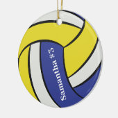 Gepersonaliseerde volleybalsport keramisch ornament (Links)
