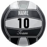 Gepersonaliseerde volleybalsport Lover Fotobeeldje Sleutelhanger<br><div class="desc">Volleybalafbeelding met aangepaste naam. Nummer en team invoegen. Elegant zwart-wit,  kunst van José Ricardo</div>