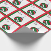 Gepersonaliseerde volleybalvakantie-cadeau cadeaupapier (Hoek)