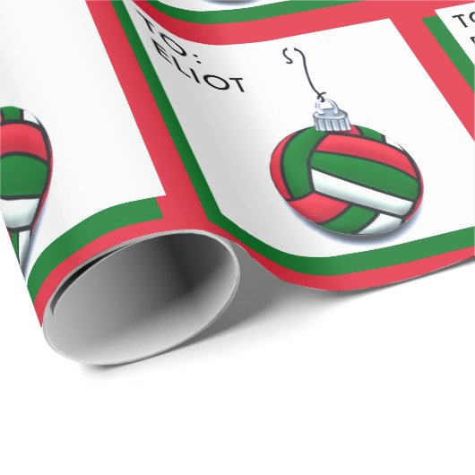 Gepersonaliseerde volleybalvakantie-cadeau cadeaupapier (Rol Hoek)