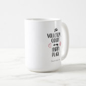 Gepersonaliseerde volleybalveld Happy Place Koffiemok (Voorkant rechts)