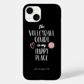 Gepersonaliseerde volleybalveld is mijn gelukkige  Case-Mate iPhone case (Achterkant)