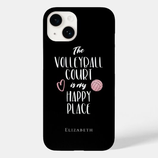 Gepersonaliseerde volleybalveld is mijn gelukkige  Case-Mate iPhone case (Achterkant)