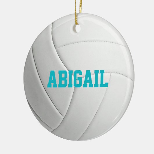 Gepersonaliseerde volleybalversiering keramisch ornament (Links)