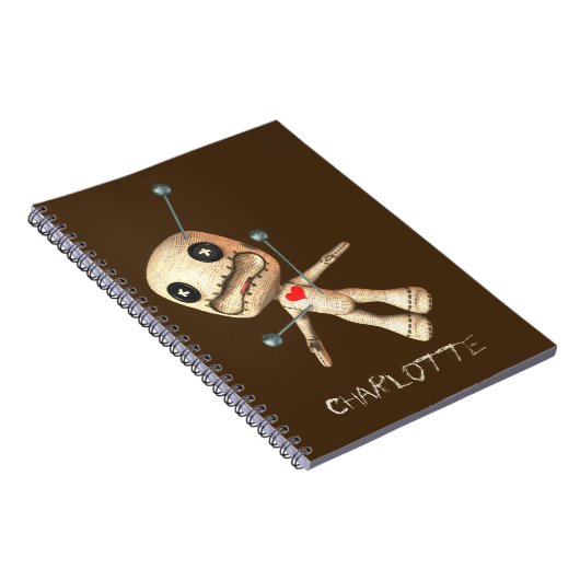 Gepersonaliseerde Voodoo Doll en Pins Notitieboek (Rechterzijde)