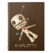 Gepersonaliseerde Voodoo Doll en Pins Notitieboek (Voorkant)