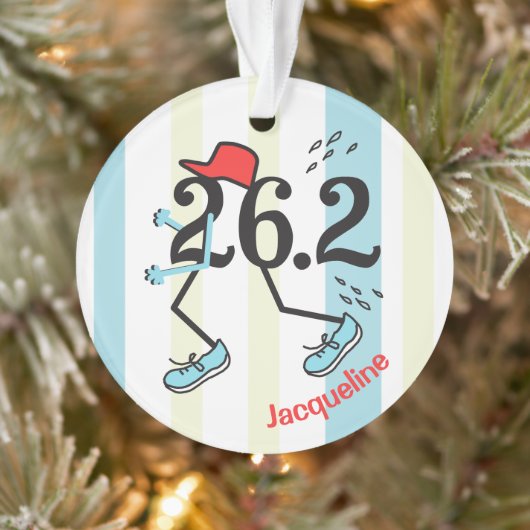 Gepersonaliseerde Voor Achter Grappige Agent 26.2 Ornament (Boom)