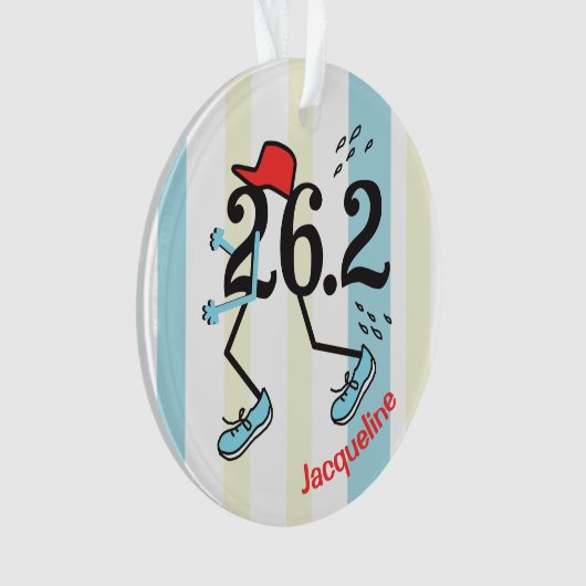 Gepersonaliseerde Voor Achter Grappige Agent 26.2 Ornament (voorkant)