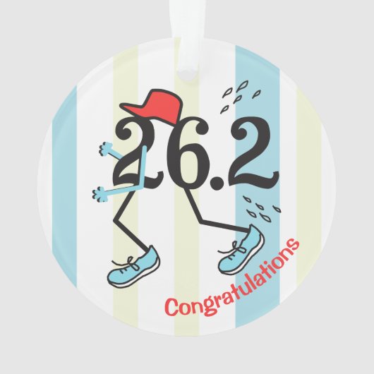 Gepersonaliseerde Voor Achter Grappige Agent 26.2 Ornament (achterkant)