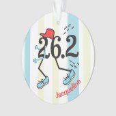 Gepersonaliseerde Voor Achter Grappige Agent 26.2 Ornament (voorkant)