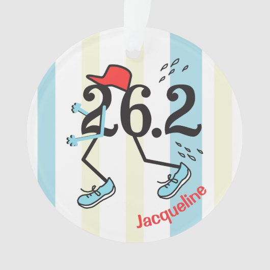 Gepersonaliseerde Voor Achter Grappige Agent 26.2 Ornament (voorkant)