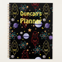 Gepersonaliseerde voornaam Space Thema Planner
