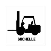 Gepersonaliseerde vorkheftruck rubberstempel (Afrduk)