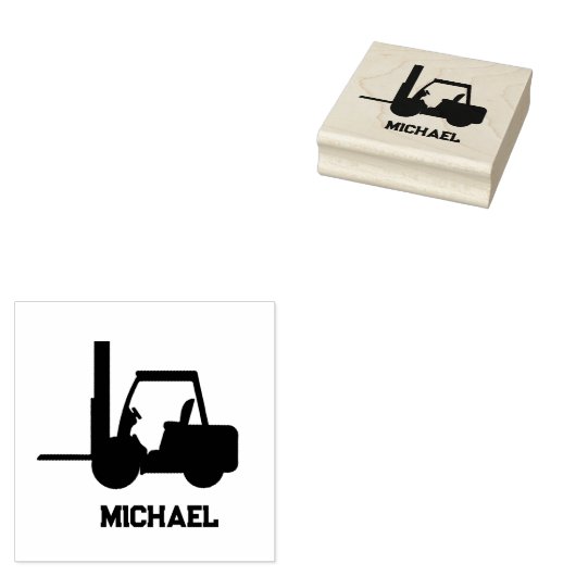 Gepersonaliseerde vorkheftruck rubberstempel (Gestempeld)