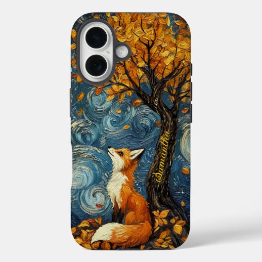 Gepersonaliseerde Vos en Mulberry Tree Van Gogh St Case-Mate iPhone Case (Achterkant)