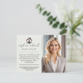 Gepersonaliseerde vraag me over vastgoedmarketing briefkaart (Staand voorkant)