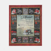 Gepersonaliseerde vrachtwagenchauffeur naar mijn V Fleece Deken (Voorkant)