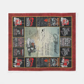 Gepersonaliseerde vrachtwagenchauffeur naar mijn V Fleece Deken (Voorkant (Horizontaal))