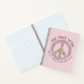 Gepersonaliseerde vrede binnen Floral Notitieboek (Binnen)