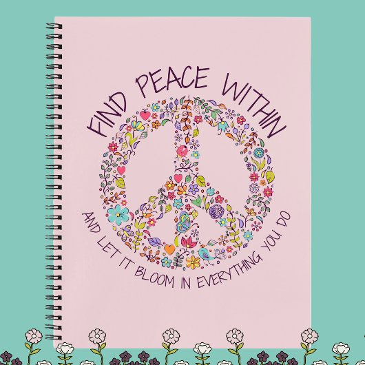 Gepersonaliseerde vrede binnen Floral Notitieboek