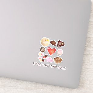 Gepersonaliseerde vrede Liefde Chocolade Snoep Har Sticker