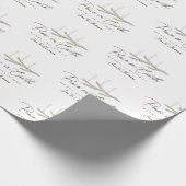 Gepersonaliseerde Vrede op Aarde Boho Kerstmis Cadeaupapier (Hoek)