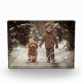 Gepersonaliseerde vrede op aarde fotoblok