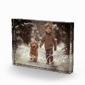 Gepersonaliseerde vrede op aarde fotoblok (Rechts)