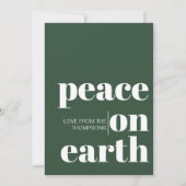 Gepersonaliseerde vrede op aarde Kerstmis minimali Feestdagenkaart (Voorkant)