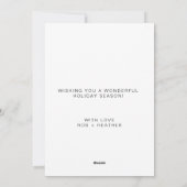 Gepersonaliseerde vrede op aarde Kerstmis minimali Feestdagenkaart (Achterkant)