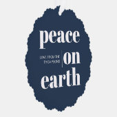 Gepersonaliseerde vrede op aarde Kerstmis minimali Ornament Kaart (Rechts)