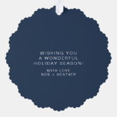 Gepersonaliseerde vrede op aarde Kerstmis minimali Ornament Kaart (Achterkant)