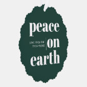 Gepersonaliseerde vrede op aarde Kerstmis minimali Ornament Kaart (Rechts)