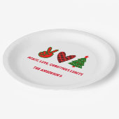 Gepersonaliseerde Vredesliefde voor Kerstmis Licht Papieren Bordje (Gekanteld)