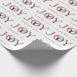 Gepersonaliseerde vreugde Elegant Kerstmis Cadeaupapier