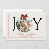 GEPERSONALISEERDE VREUGDE VROLIJKE KERSTGROET FEESTDAGENKAART (Voorkant / Achterkant)