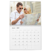 Gepersonaliseerde vreugdevolle familie foto kalender (Mar 2027)