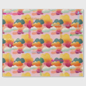 Gepersonaliseerde vreugdevolle Waterverf inpakpapi Cadeaupapier (Vlak)