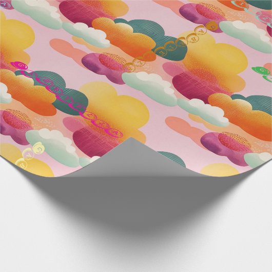 Gepersonaliseerde vreugdevolle Waterverf inpakpapi Cadeaupapier (Hoek)