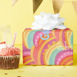 Gepersonaliseerde vreugdevolle Waterverf inpakpapi Cadeaupapier