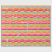 Gepersonaliseerde vreugdevolle Waterverf inpakpapi Cadeaupapier (Vlak)