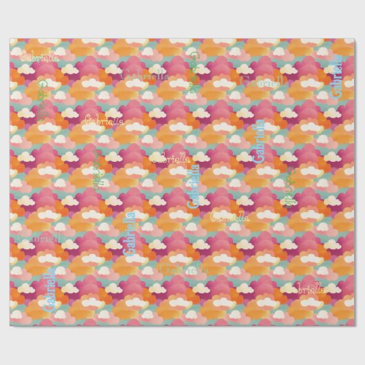 Gepersonaliseerde vreugdevolle Waterverf inpakpapi Cadeaupapier (Vlak)