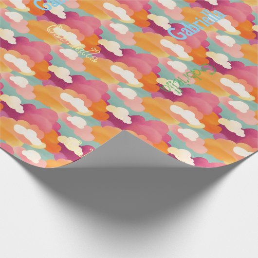 Gepersonaliseerde vreugdevolle Waterverf inpakpapi Cadeaupapier (Hoek)