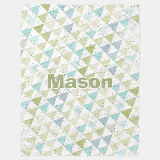Gepersonaliseerde vreugdezaal Modern Teepee Patter Fleece Deken (Voorkant)
